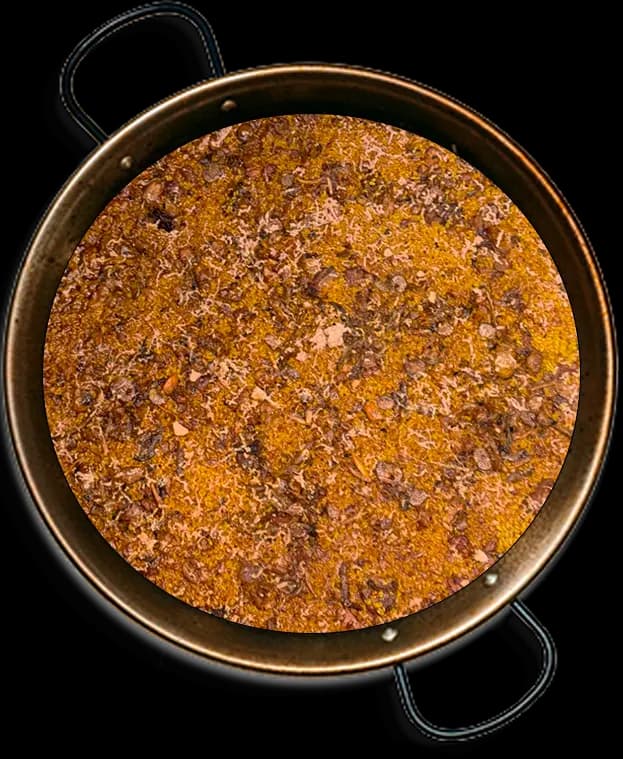 Arroz imperial de secreto, setas y foie