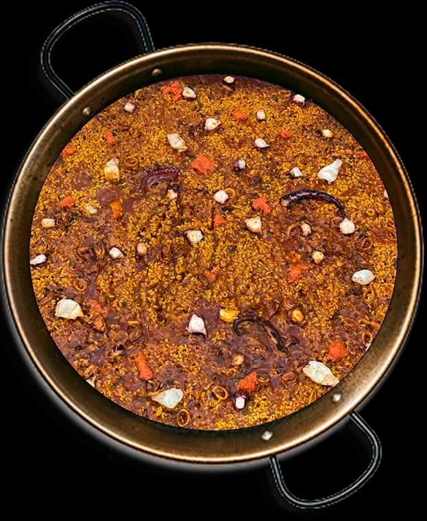 Arroz Mar y fuego con sepia, pulpo y sobrasada ibérica